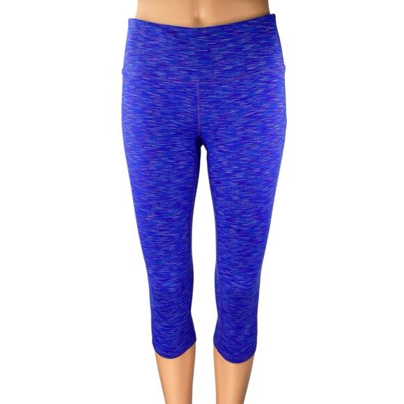 Athleta Pants - Athleta Women Blue Purple Low Rise Capri Yoga Workout Athletic Leggings Pants M